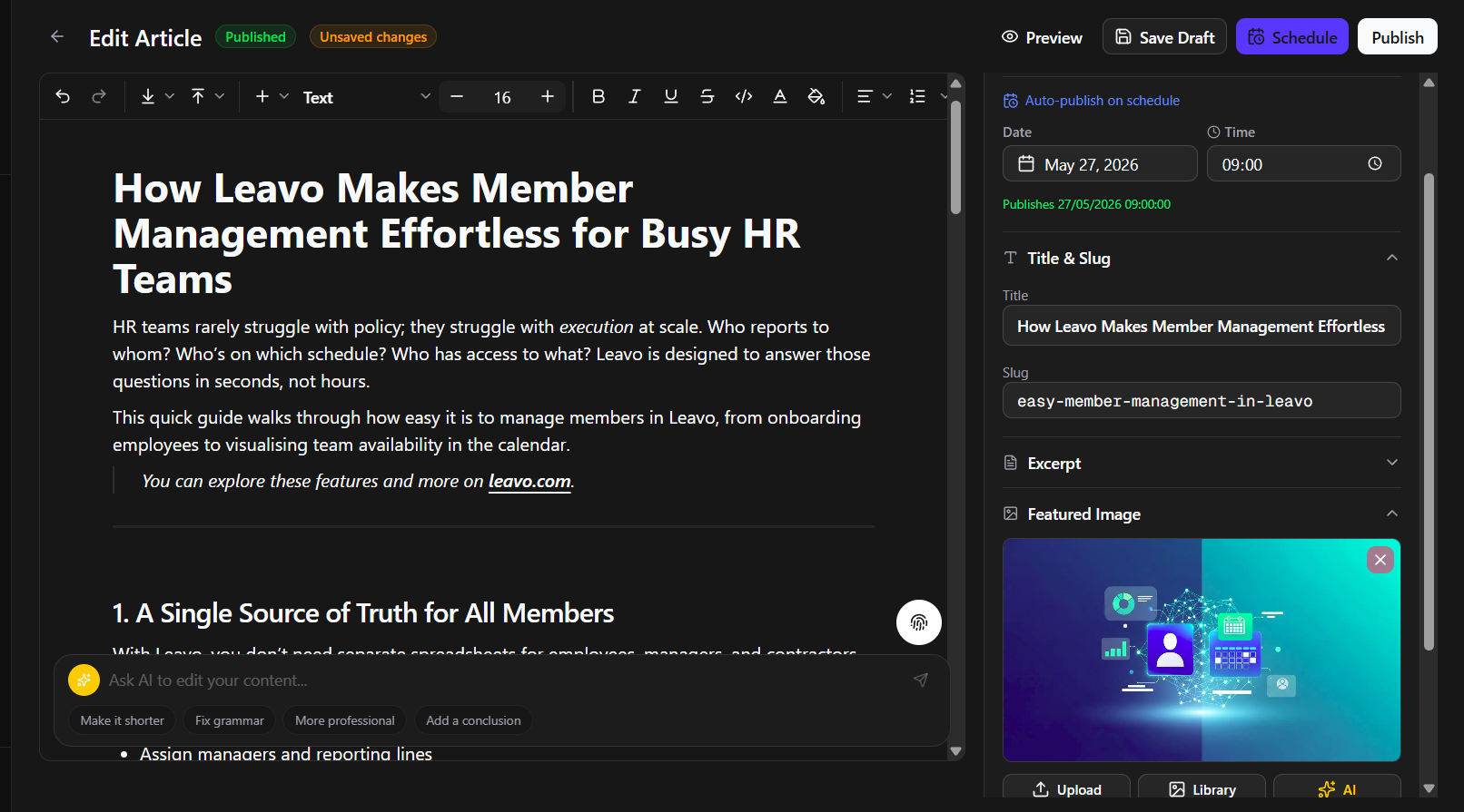 Editing an AI Generated Article on RankBolt Editing an AI Generated Article on RankBolt