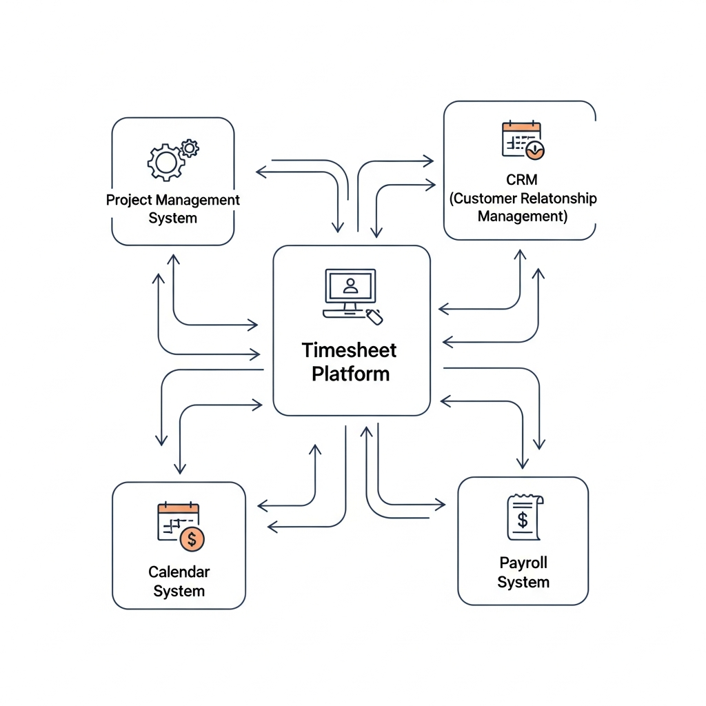 Visualization of integrated timesheet ecosystem