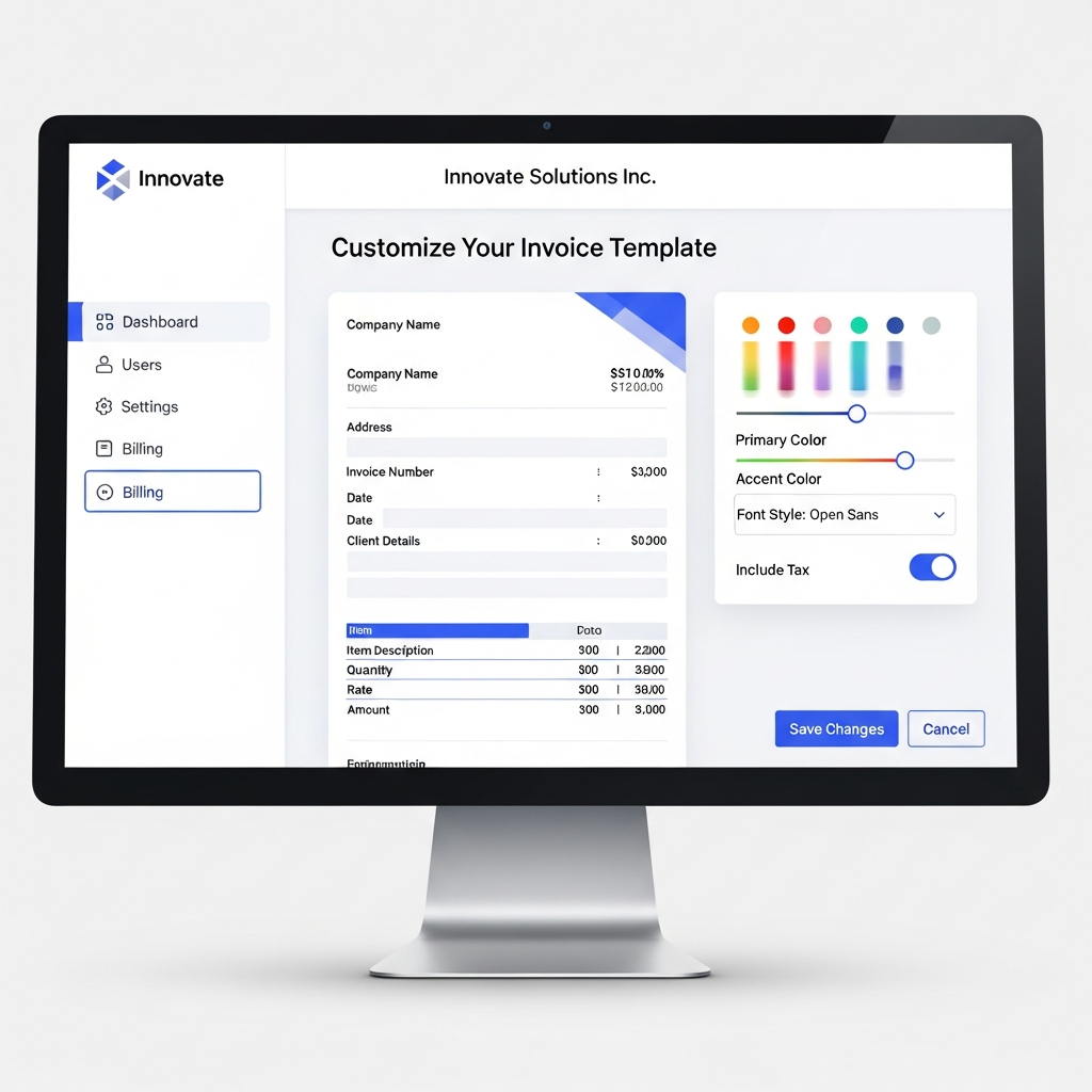 Software onboarding screen with branding options