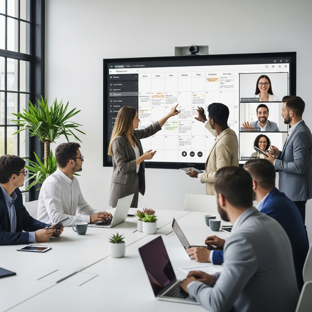 Distributed team planning vacations on a digital calendar