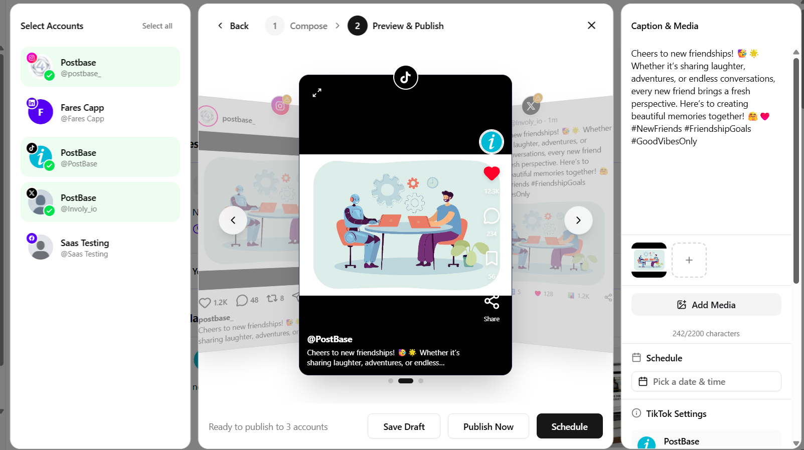 Create posts on multiple platforms with SocialDesk Create posts on multiple platforms with SocialDesk